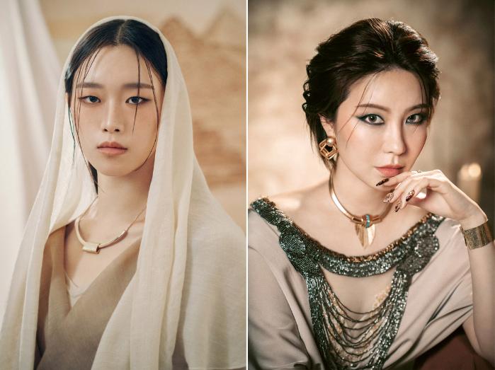 '아문' 역 배우 최수현(왼쪽), '하트셉수트' 역 배우 제이민