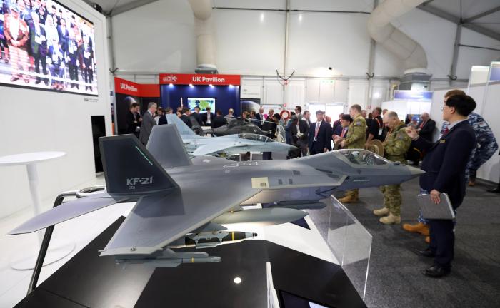 2023년 호주 애벌론 국제에어쇼 현장에 전시된 KF-21, FA-50, LAH 항공기. 양동욱 기자