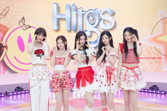 5인조 신인 걸그룹 힛지스. 왼쪽부터 비비, 이유, 서희, 혜린, 서진. 사진=에이치뮤직엔터테인먼트