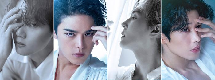 도리안 그레이 역의 배우 유현석, 윤소호, 재윤, 문유강(왼쪽부터).