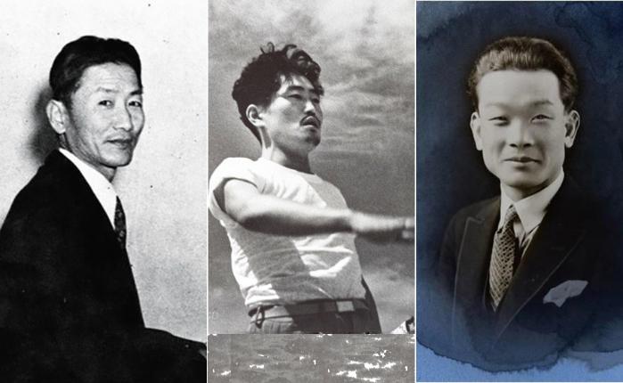 작곡가 박태준, 윤용하, 홍난파(왼쪽부터).