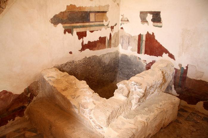 마사다 요새 내부의 물 저장소 유적 모습. 사진=위키백과