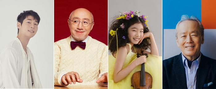 (왼쪽부터) 유키 구라모토, 대니 구, 김연아, 금난새