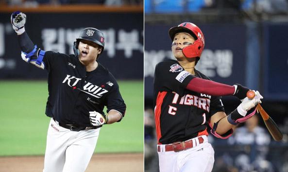 강백호 kt wiz(왼쪽), 박찬호 KIA 타이거즈