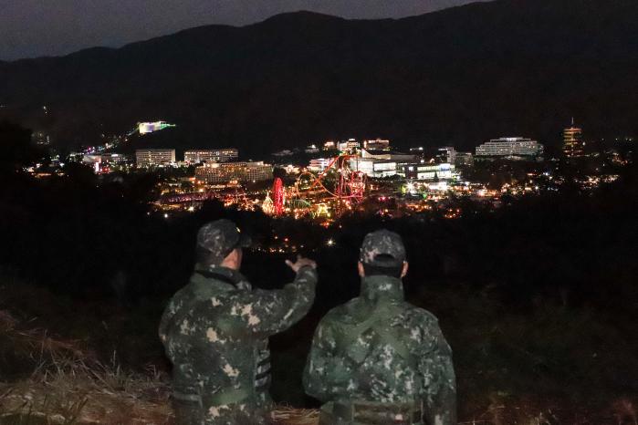 2025 APEC 정상회의 기간 50사단 장병들이 경호·경비작전을 하고 있다.