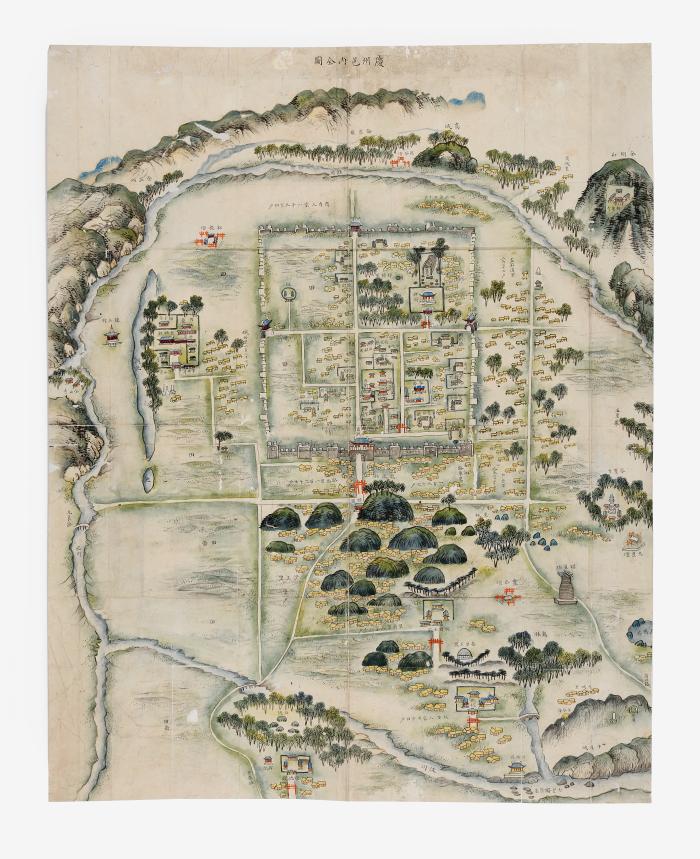 경주읍내전도. 국립고궁박물관 소장