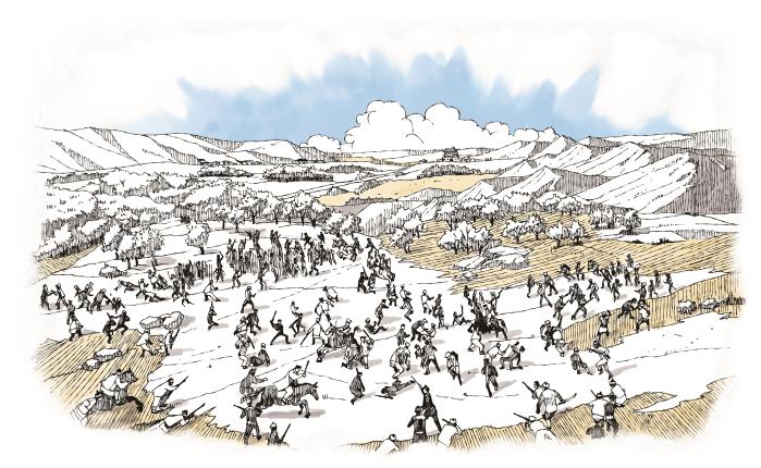 13도창의군 서울진공작전을 그린 펜 일러스트. 사진=국가보훈부