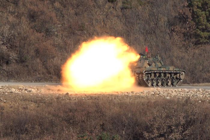 지난달 19일 실시된 ‘2025년 최정예 300전투원’ 전차포 사격 평가 모습. 부대 제공