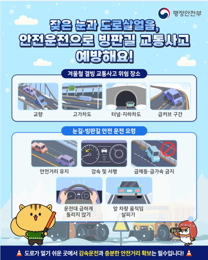 빙판길 교통사고 예방요령