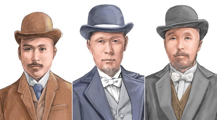 (왼쪽부터) 오기호 선생 드로잉 일러스트, 이기 선생 드로잉 일러스트, 홍필주 선생 드로잉 일러스트