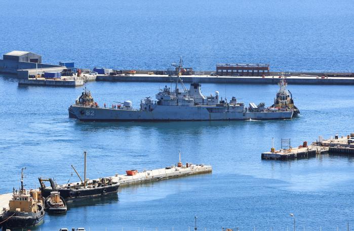 지난달 남아프리카공화국에서 열린 브릭스 플러스(BRICS Plus) 연합훈련에서 이란 함정이 출항하고 있다. 훈련에는 중국, 러시아, 이란 등 브릭스 플러스 국가 해군이 참가했다. 로이터·연합뉴스