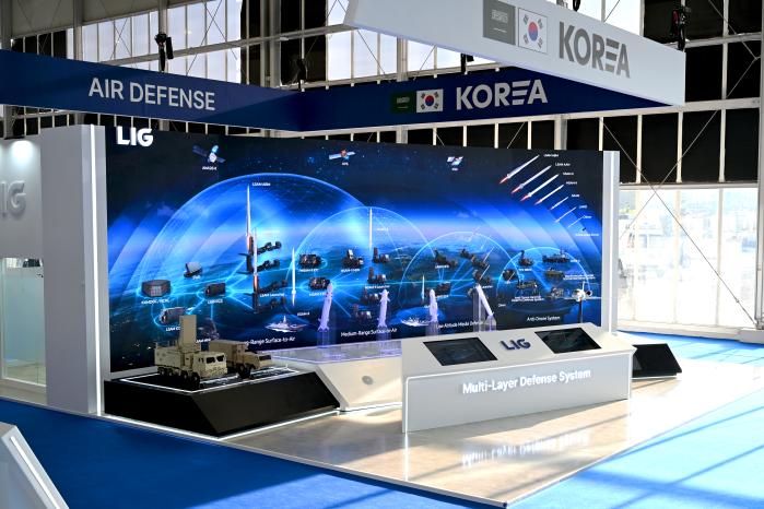 LIG넥스원은 차세대 종합 솔루션을 전시했다. LIG넥스원 제공