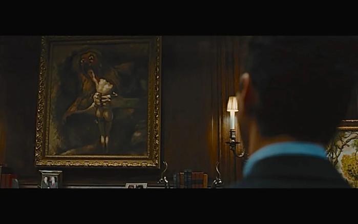 영화 ‘월스트리트: 머니 네버 슬립’에 등장하는 고야의 ‘자식을 잡아먹는 사투르누스’. 사진=필자 제공