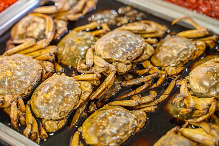 강경젓갈시장에서 판매하는 젓갈.