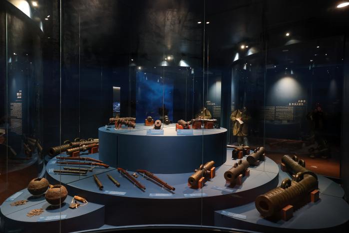 충무공이순신기념관에 전시된 임진왜란 당시 화포.