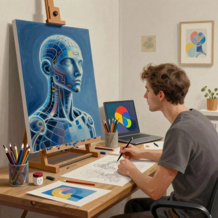 생성형 인공지능으로 만든 ‘예술과 AI’ 이미지. 필자 제공