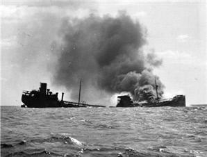 독일의 무제한 잠수함 작전으로 격침당한 상선. 필자 제공