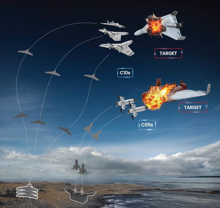 군집 요격 드론 개념도. 출처=파블로항공