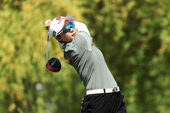 김효주가 29일 LPGA 투어 포드 챔피언십 3라운드에서 힘차게 샷을 하고 있다. AFP·연합뉴스