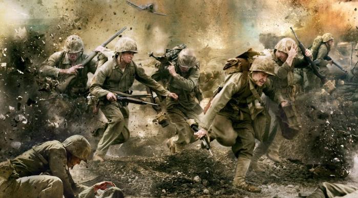 드라마 ‘더 퍼시픽’의 한 장면. 순수했던 청년 유진 슬레지가 전쟁의 참상을 목격하며 무감각한 전사로 변해가는 과정을 보여준다. HBO 제공