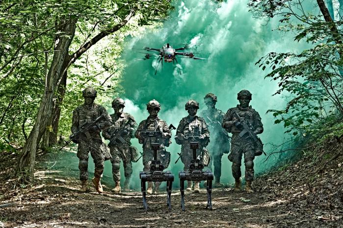 육군이 아미타이거 4.0 전투체계를 실제 구현한 모습. 육군 제공