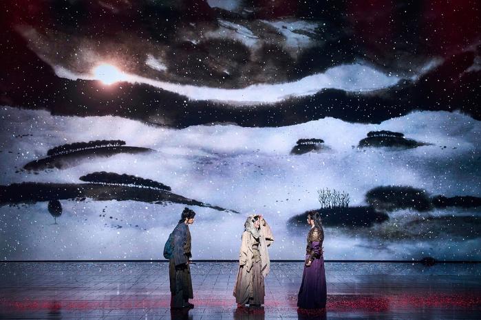 
<p>뮤지컬 ‘몽유도원’ 공연 모습. 사진=에이콤</p>
