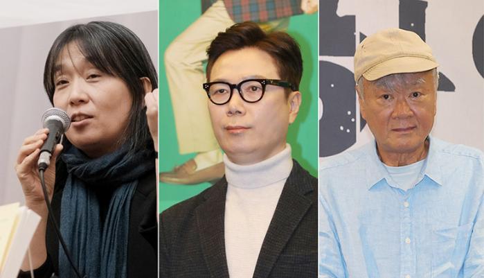 (왼쪽부터) 한강, 김영하, 김훈