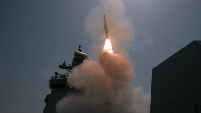 LIG D&A가 말레이시아와 1400억 원 규모의 해궁 수출계약을 체결했다. 사진은 해궁 발사 모습. LIG D&A 제공