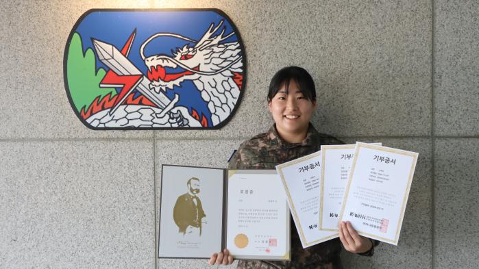 육군32보병사단 기동대대 이예지 중사.