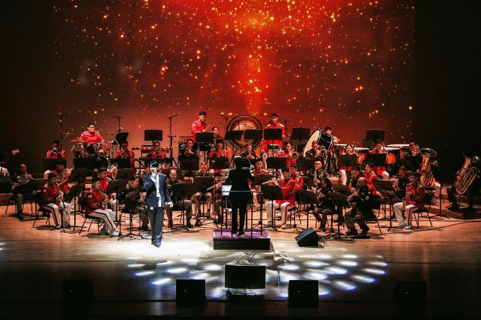 육군교육사령부·미8군 군악대가 지난 4일 한미 연합 호국보훈음악회에서 공연을 선보이고 있다. 부대 제공
