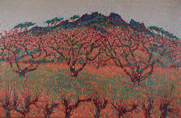 이대원, ‘농원’, 캔버스에 유화 물감, 150×230㎝, 1979, 개인 소장. 국립현대미술관 제공